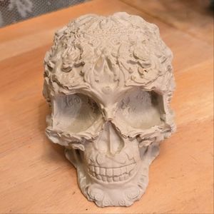 Handmade Cement Fancy Skull